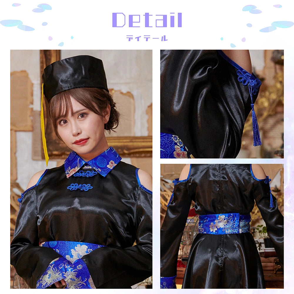 High-waisted, open-shouldered kyongsi