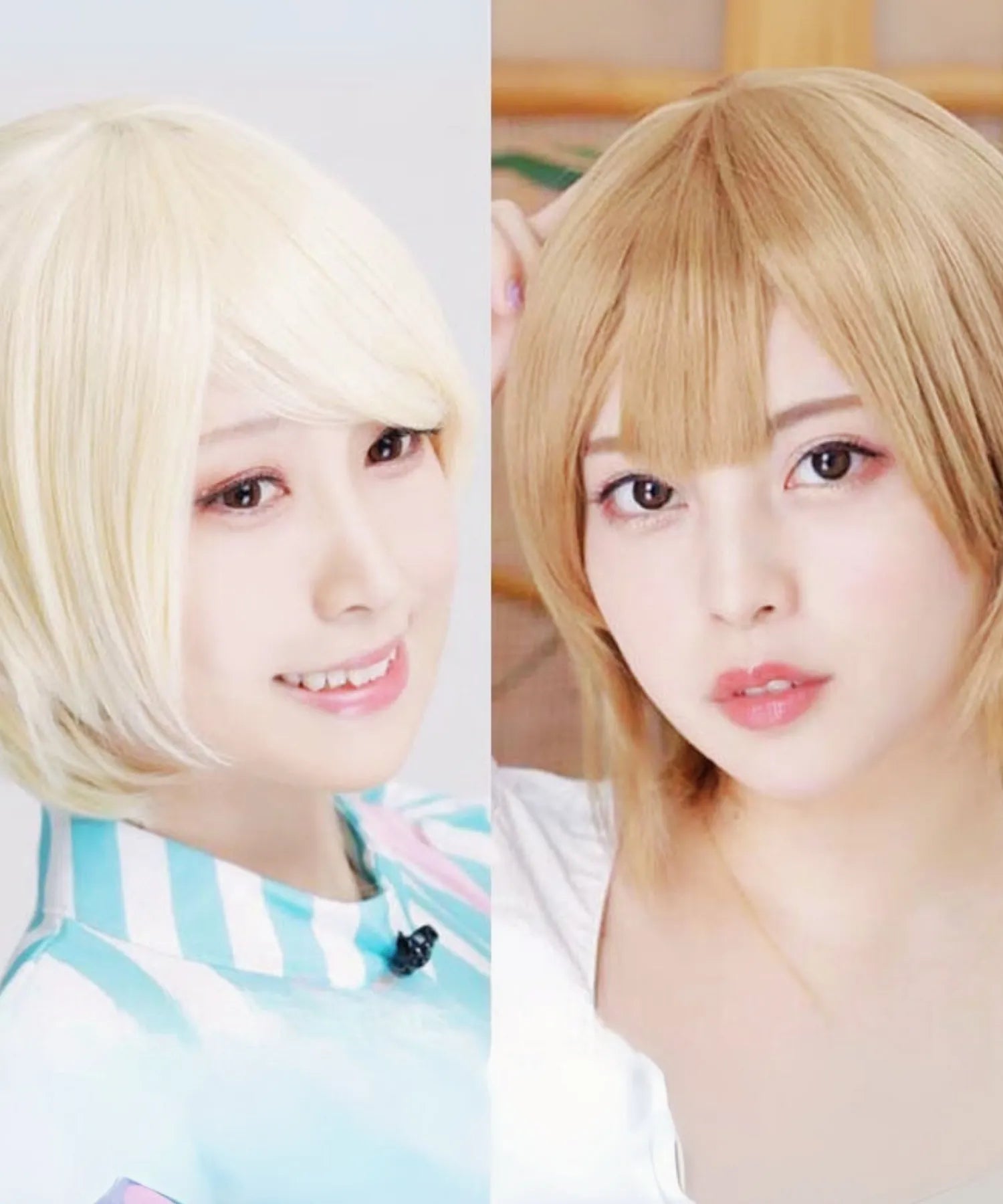 Long neckline short wig