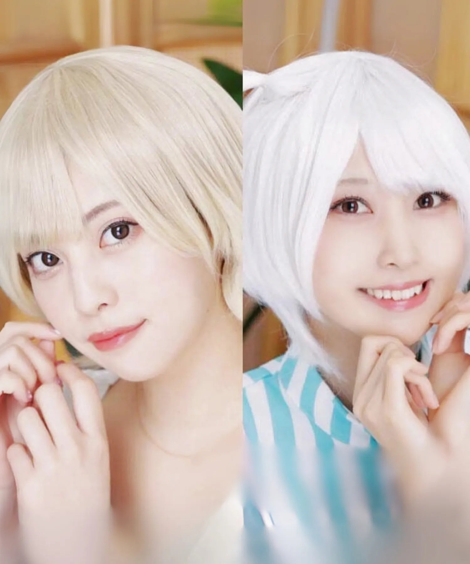 Long neckline short wig