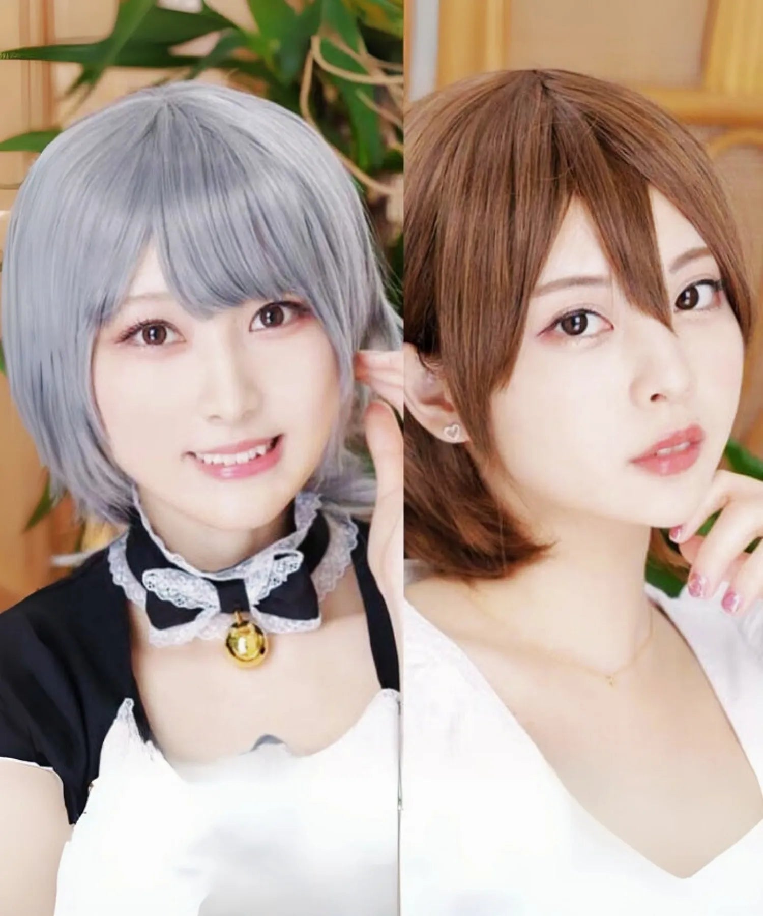 Long neckline short wig