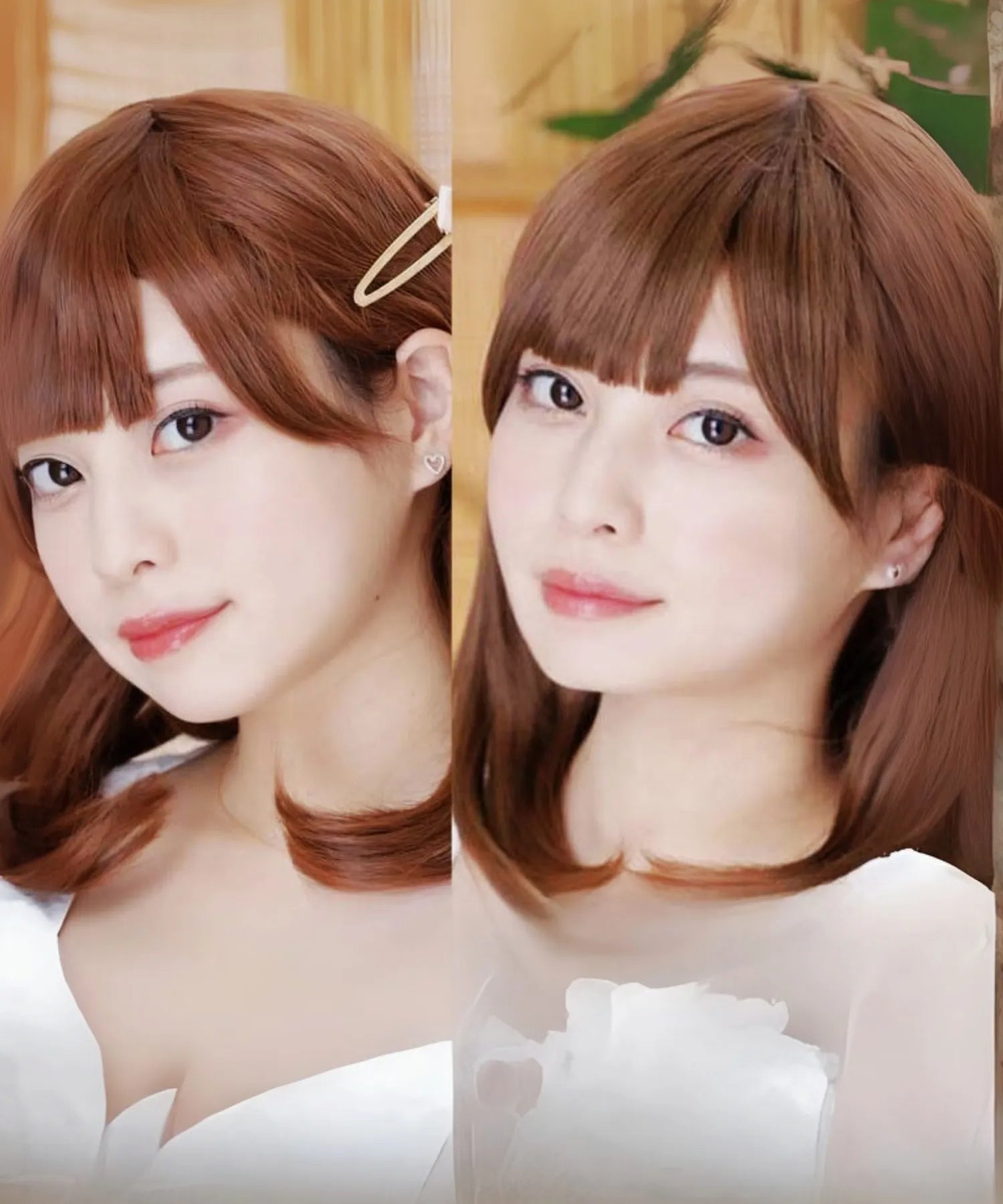 わんにゃん　レオンカ　ウィッグ　ミディアム　ロング　カール　エレガント セミロングワンカールウィッグ | BODYLINE & LunaBelle