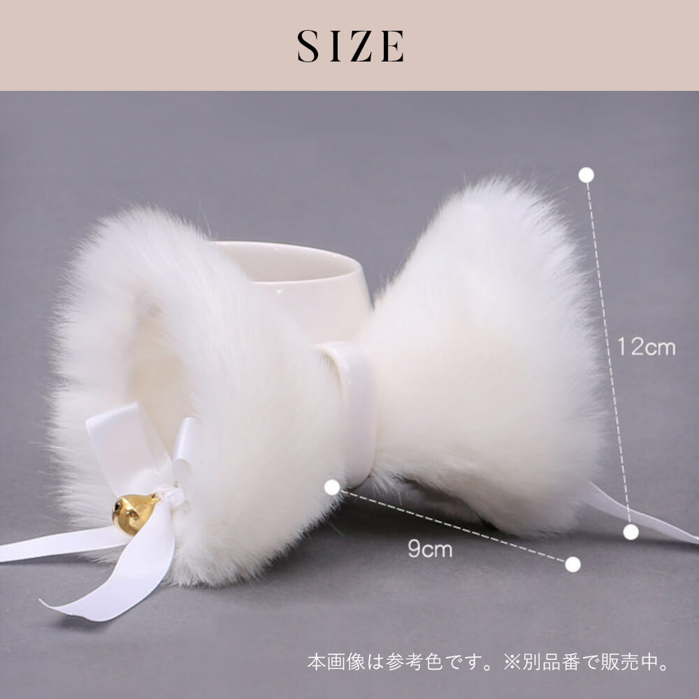 Fluffy fox ears hairpin with ribbon