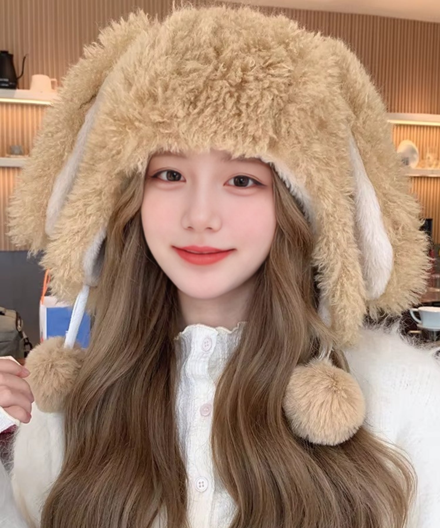 Fluffy Lop-Eared Bunny Hat