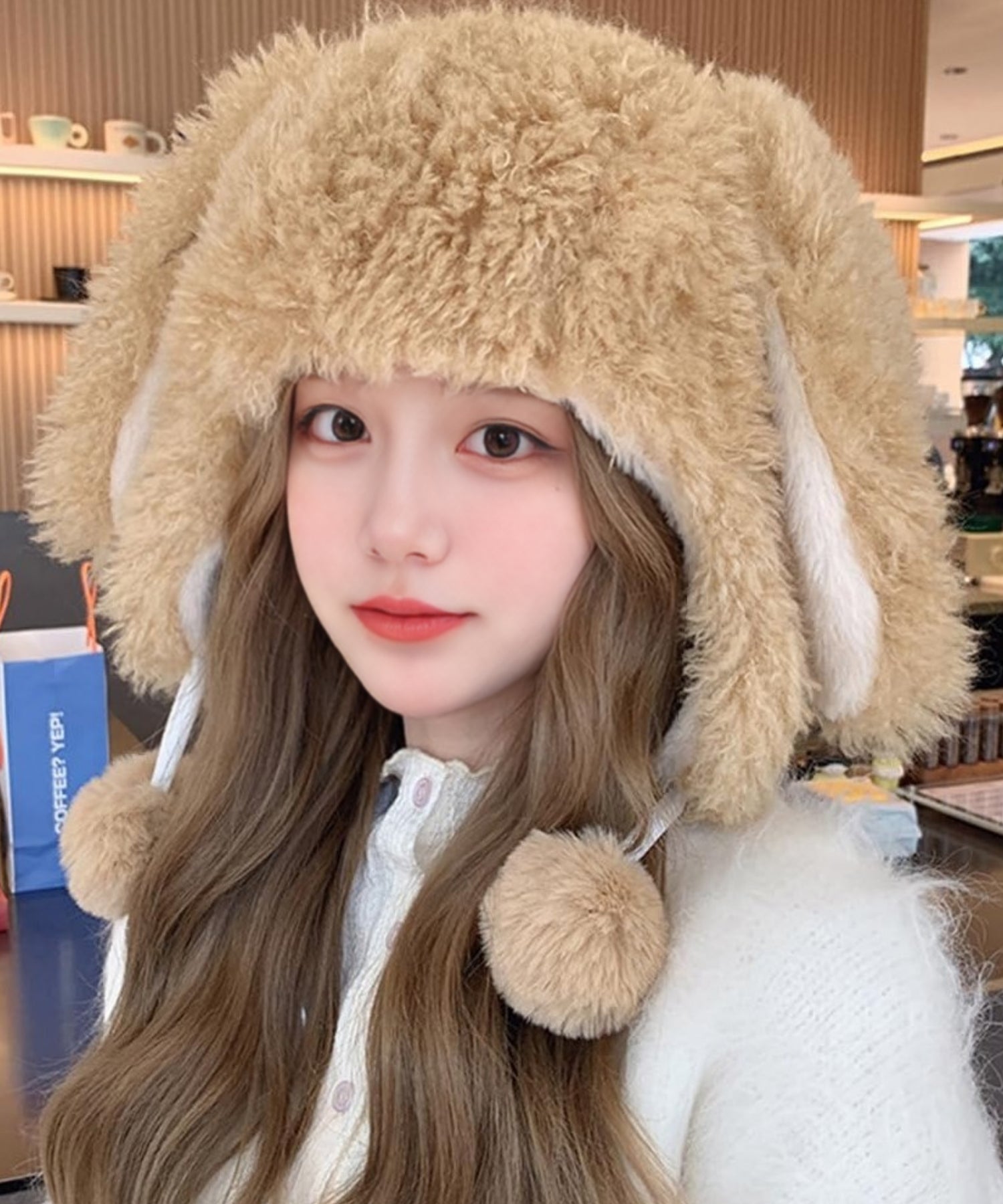 Fluffy Lop-Eared Bunny Hat