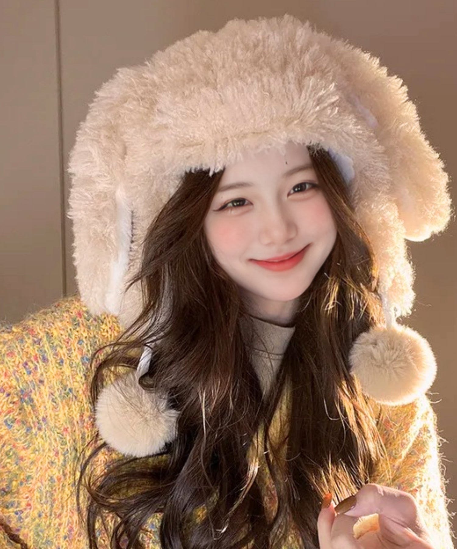 Fluffy Lop-Eared Bunny Hat