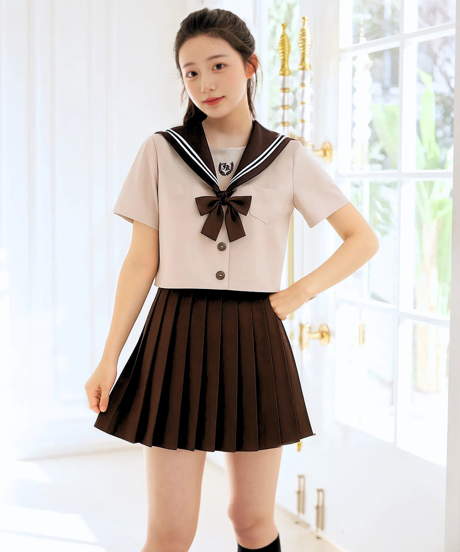 クラシックカラー半袖セーラー服