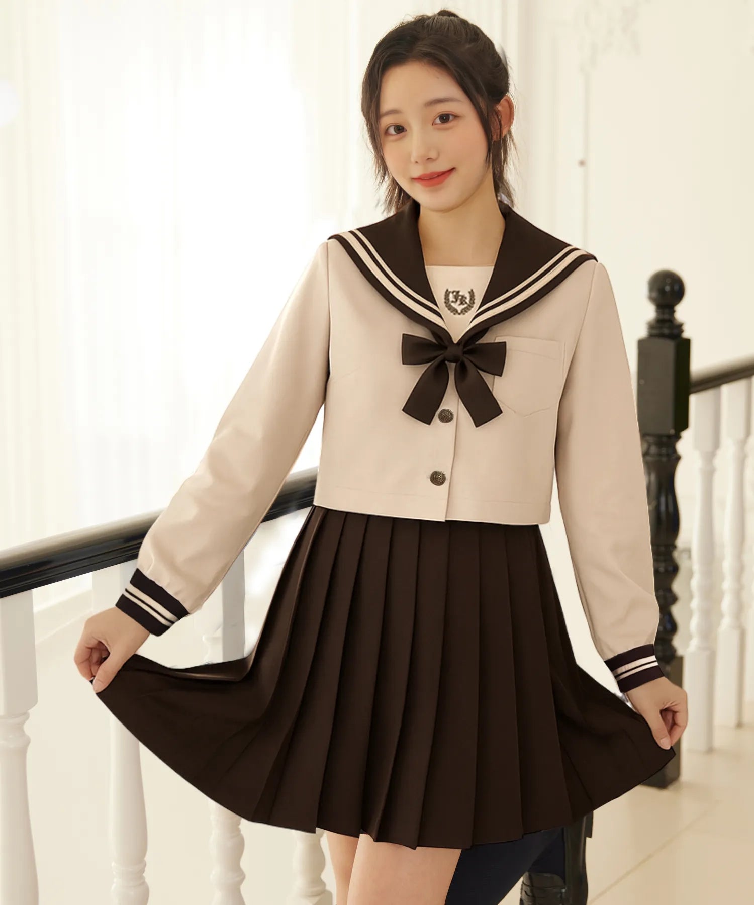 クラシックカラー長袖セーラー服