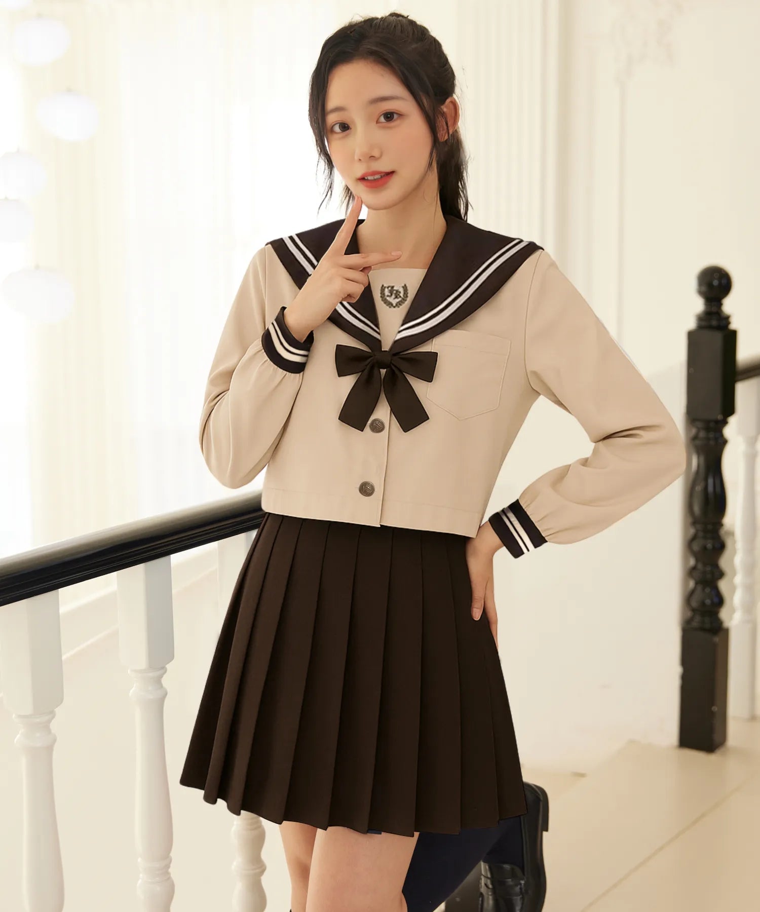 クラシックカラー長袖セーラー服