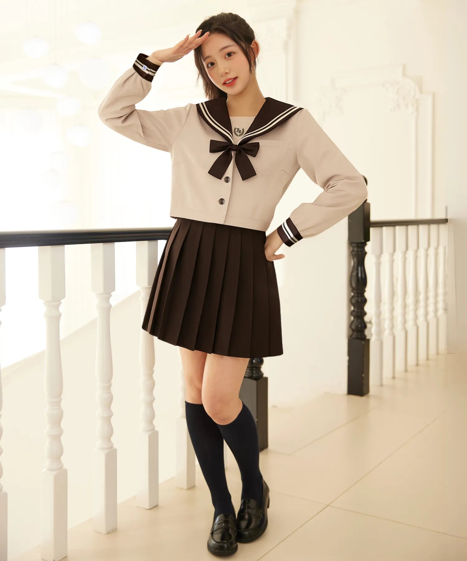 クラシックカラー長袖セーラー服