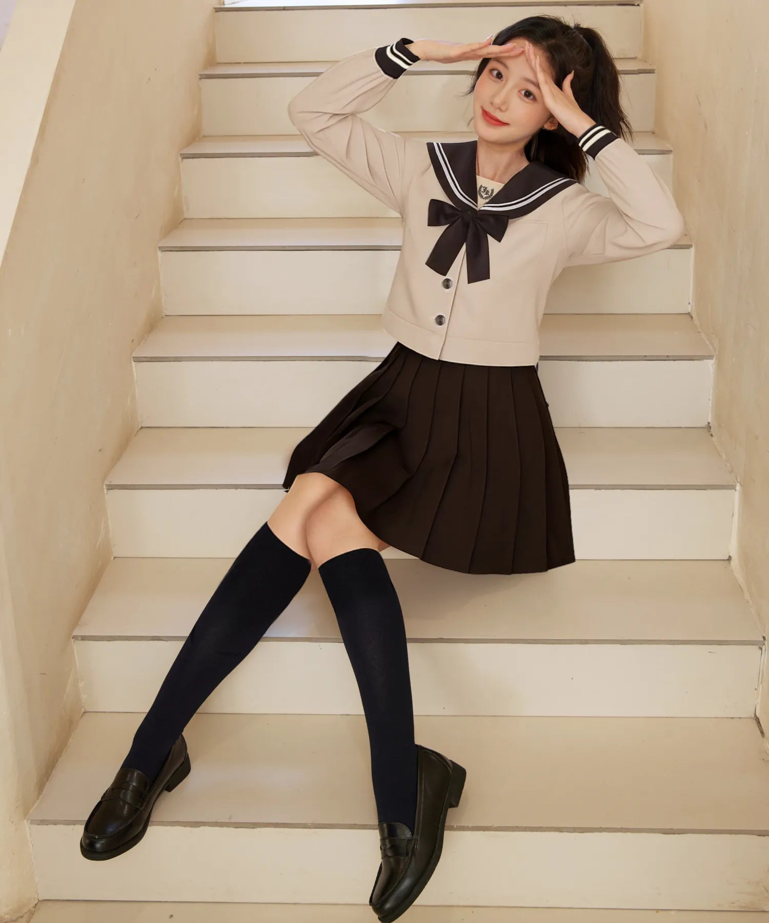 クラシックカラー長袖セーラー服