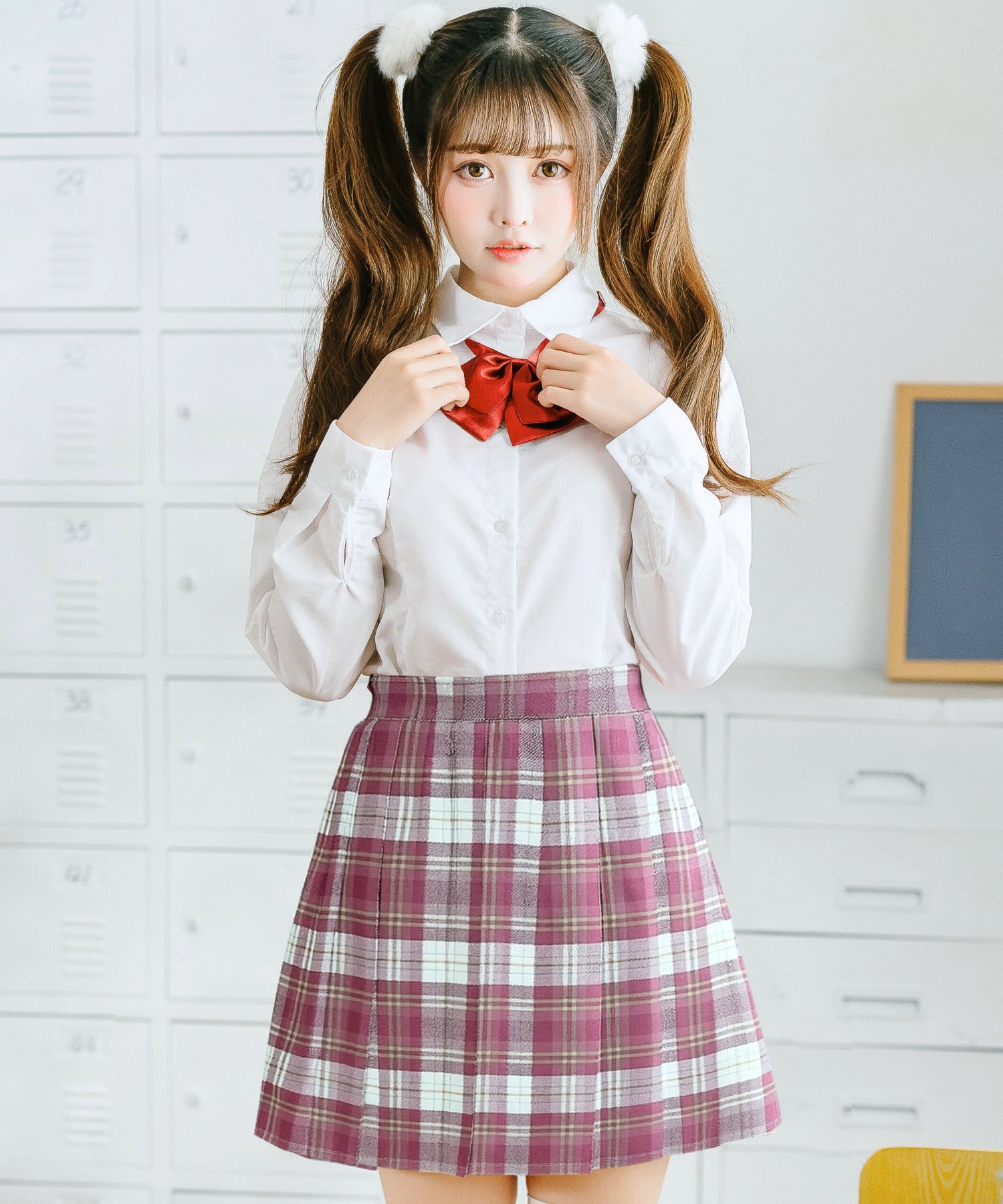 チェック柄プリーツスカート