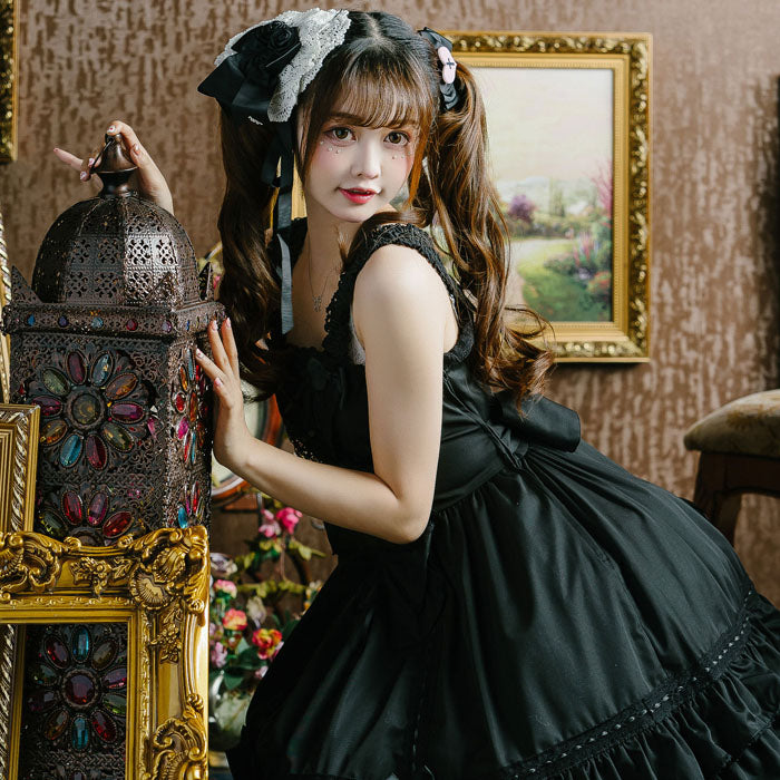 Double-Sided Knitted Ladder Lace Jumperskirt