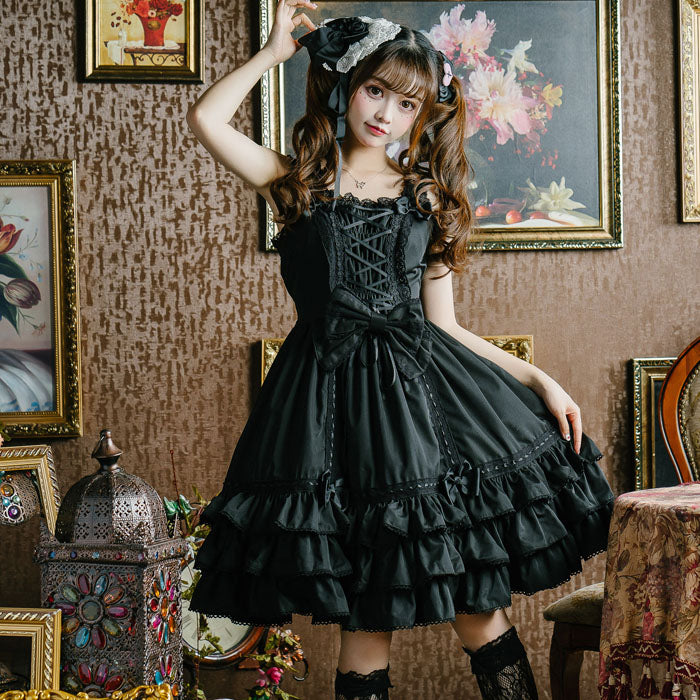 Double-Sided Knitted Ladder Lace Jumperskirt