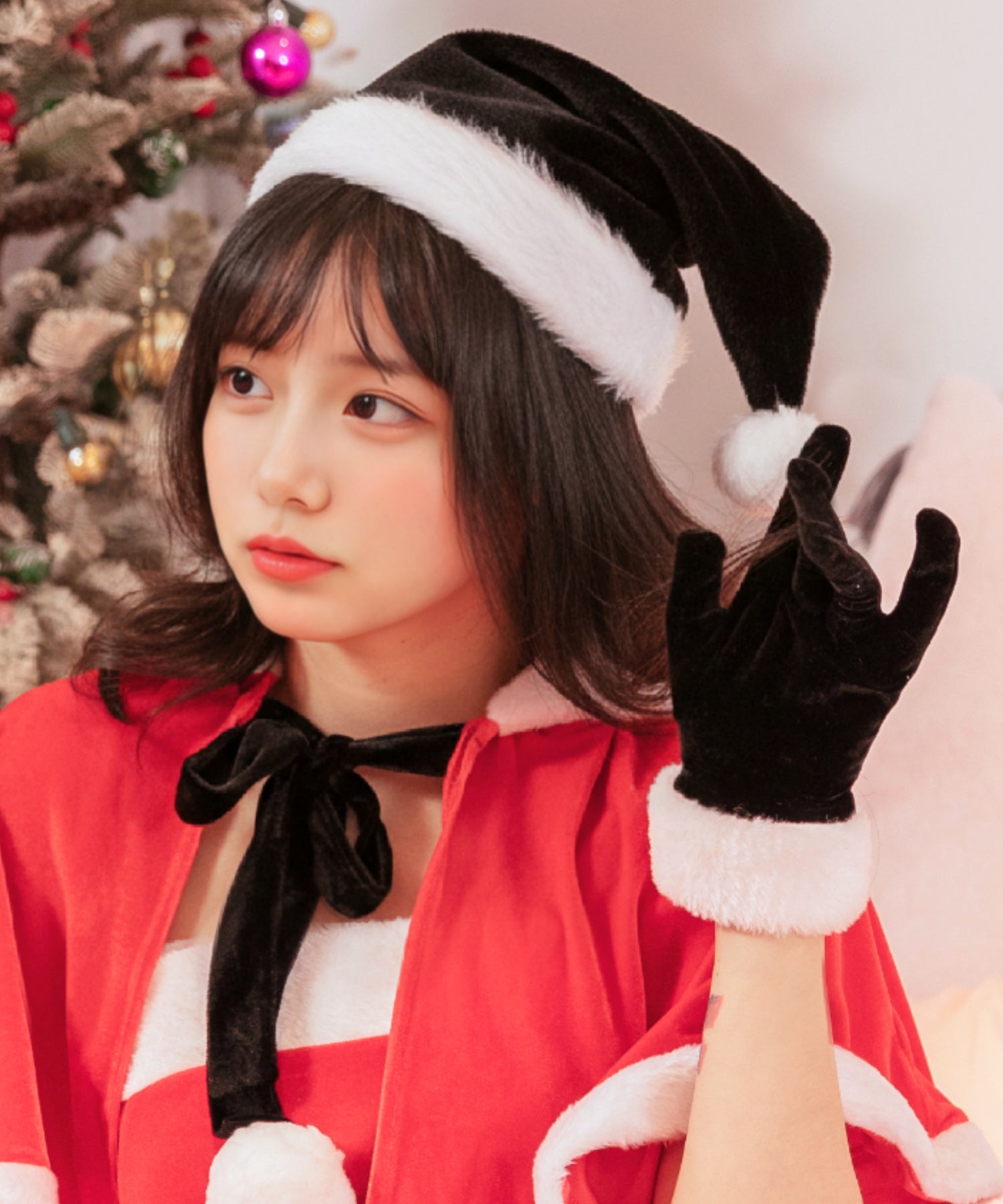 ベロアサンタ帽