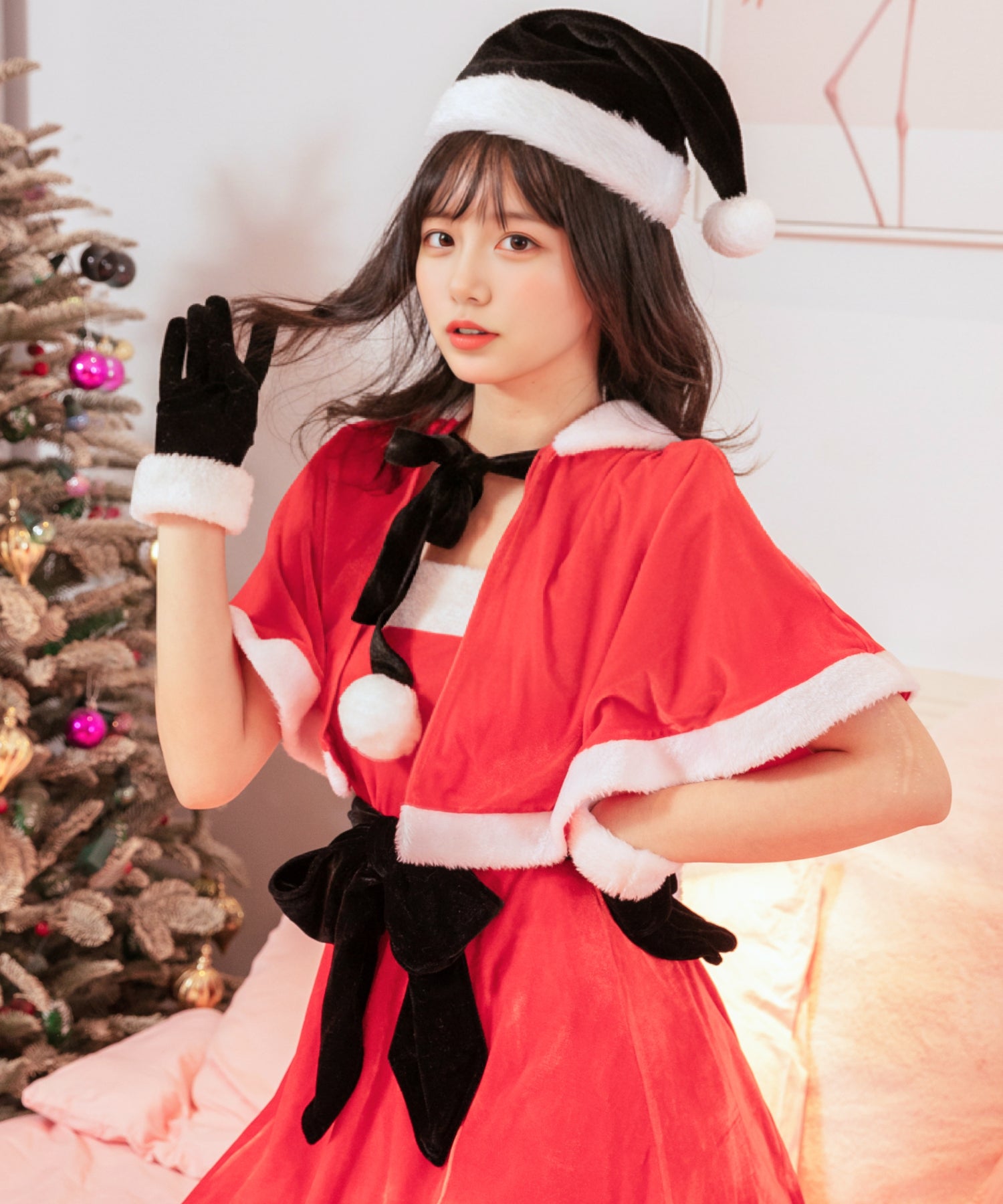 ベロアサンタ帽