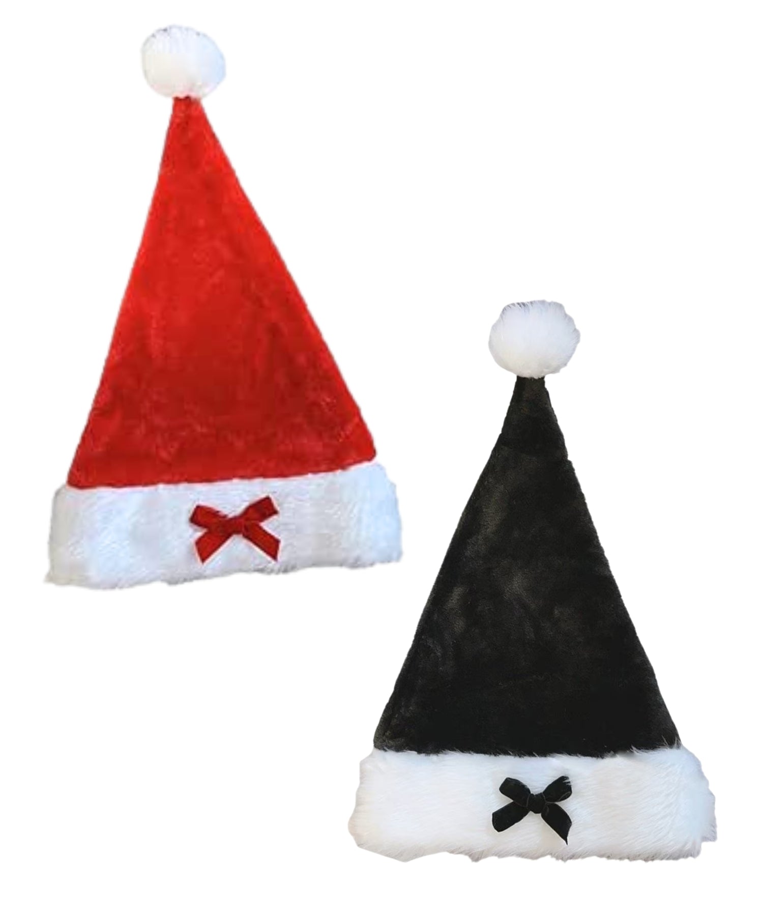 プチリボンのファーサンタ帽