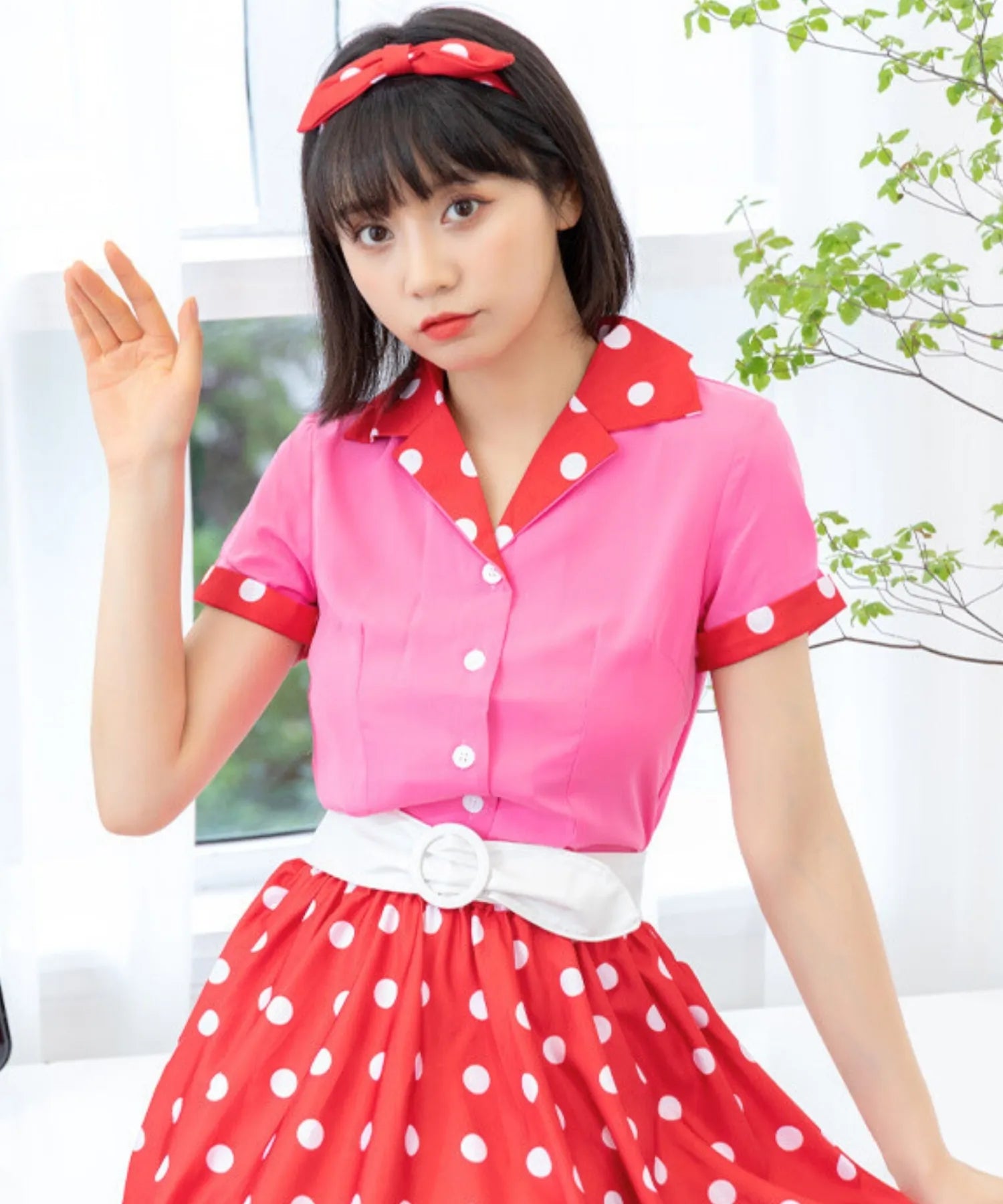 50's style retro polka dot set-up