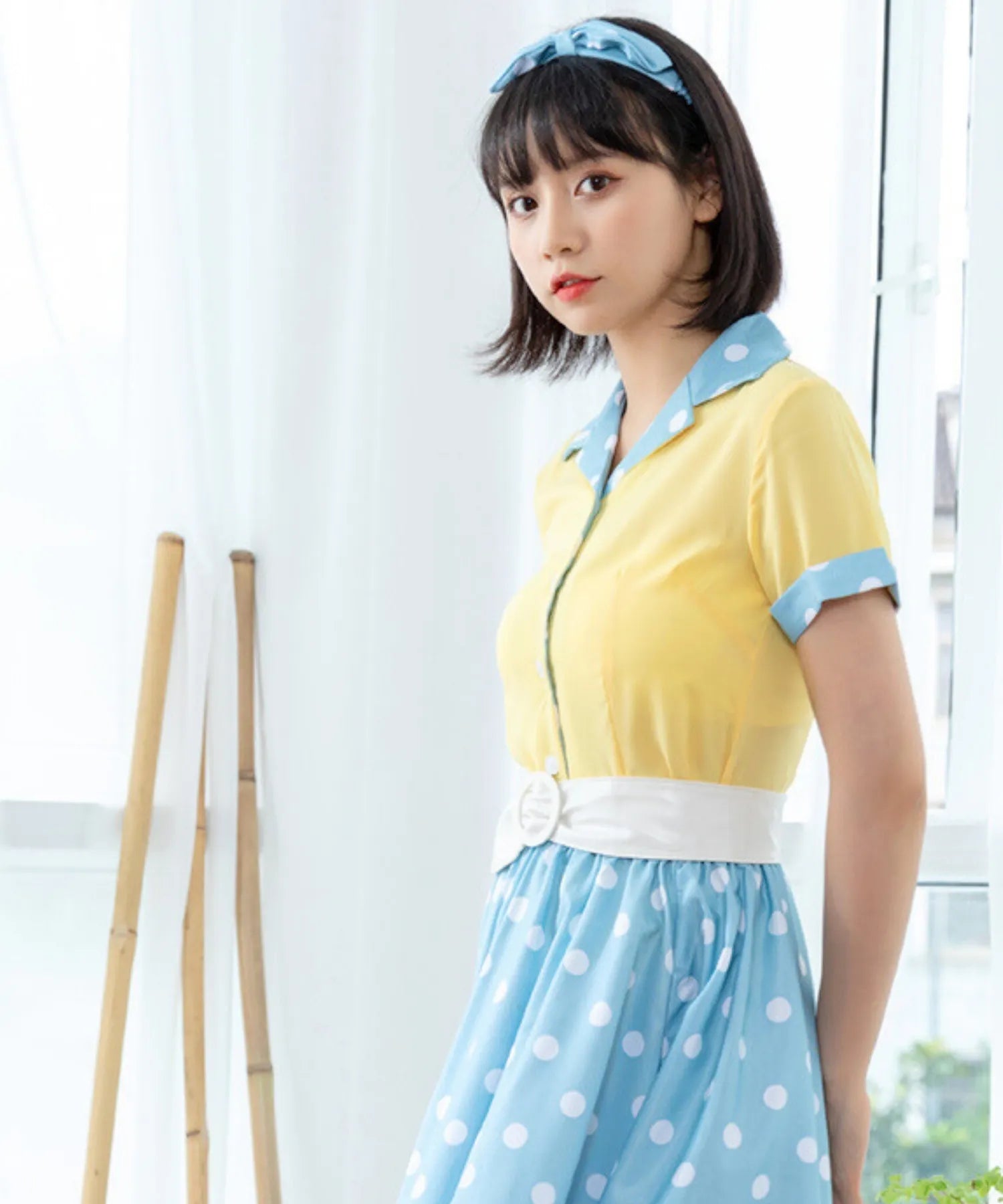 50's style retro polka dot set-up
