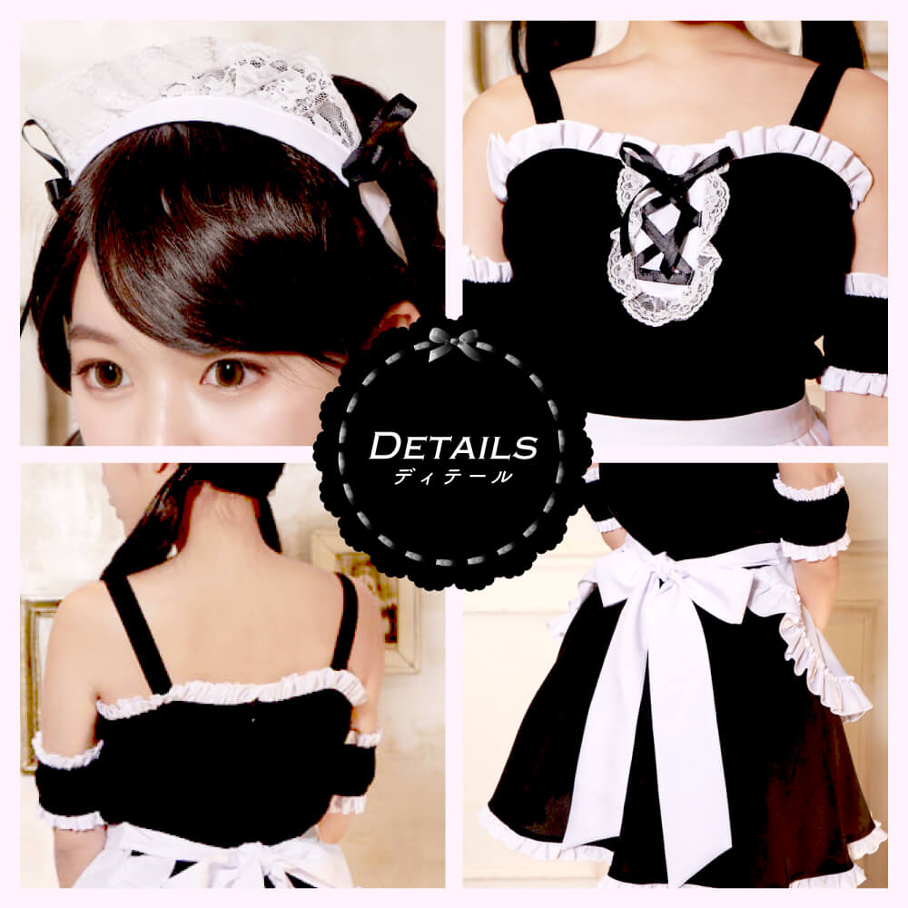 Off-the-shoulder style sleeveless maid