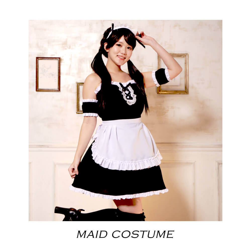 Off-the-shoulder style sleeveless maid