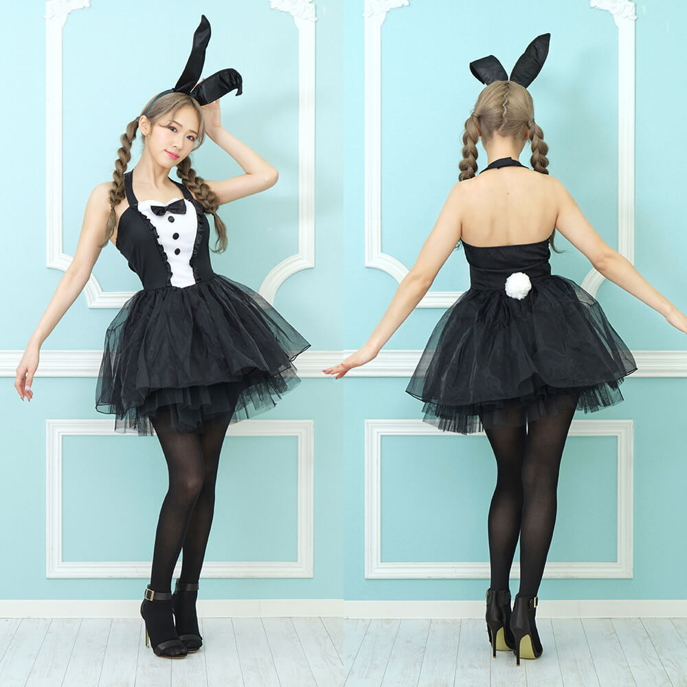 With tail! Bunny Costume with Tuxedo Style Tulle Dress