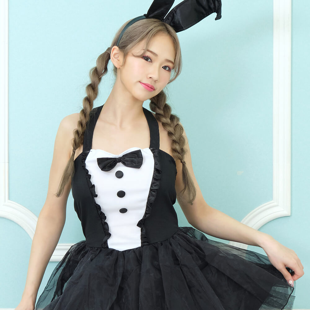 With tail! Bunny Costume with Tuxedo Style Tulle Dress