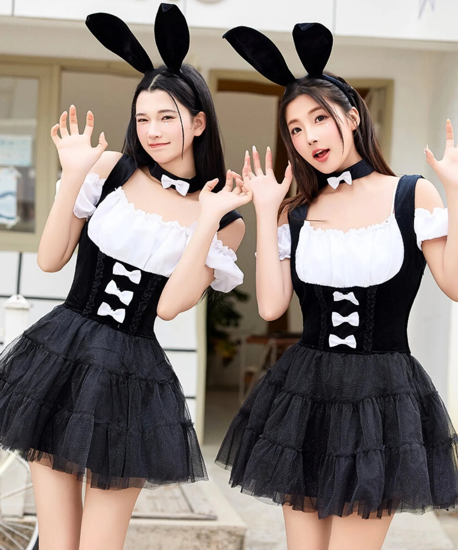 Bunny Girl with 3 Ribbons 4-piece set