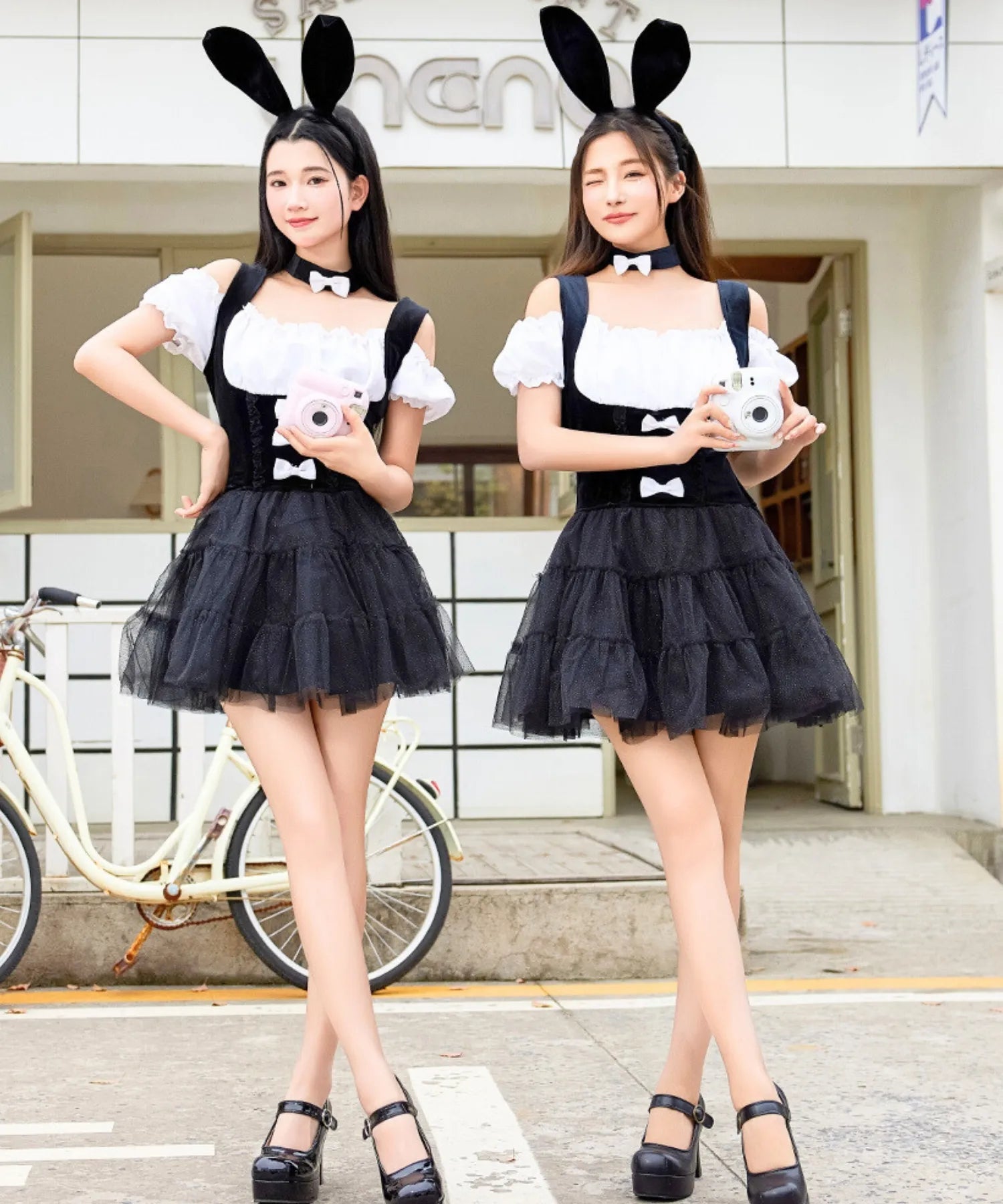 Bunny Girl with 3 Ribbons 4-piece set