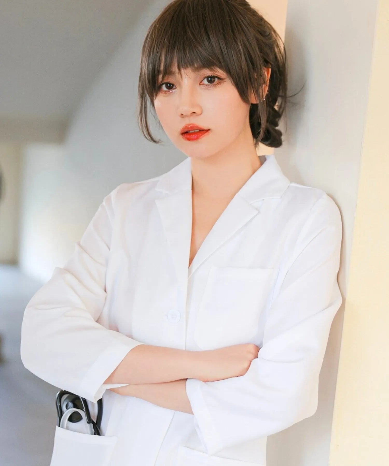 聴診器つき!ドクターコート女医コスチューム