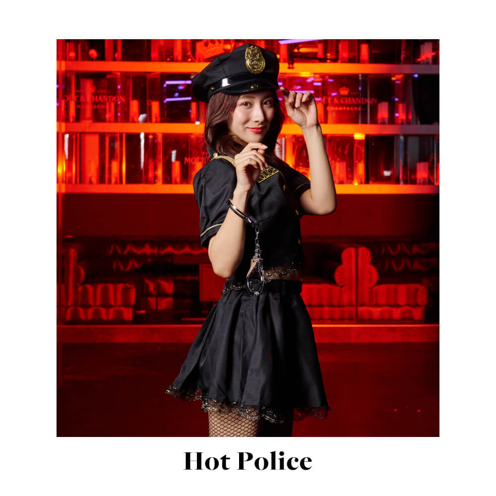 Gold and Black Short Length Police Costume