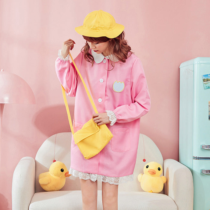 Oversized Hem Lace Kindergarten Smock