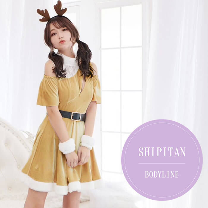 [Shipitan] Lace Reindeer with Bust Zip Shoulder Opening