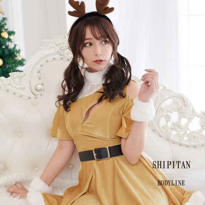 [Shipitan] Lace Reindeer with Bust Zip Shoulder Opening