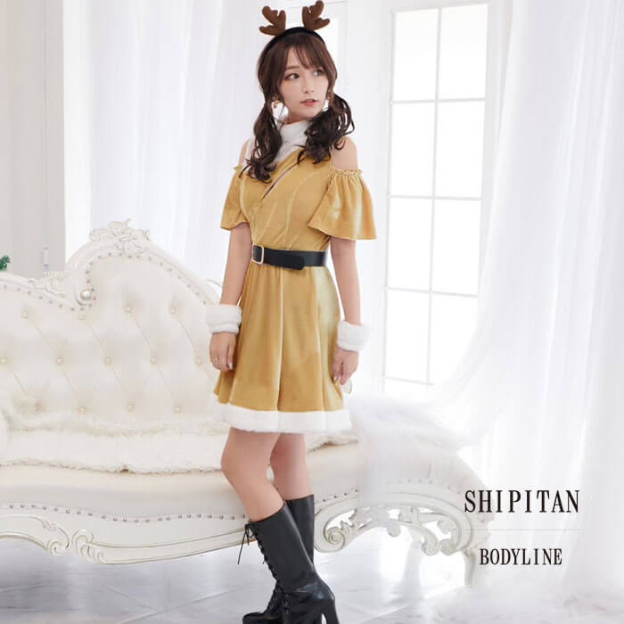 [Shipitan] Lace Reindeer with Bust Zip Shoulder Opening