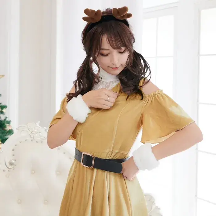 [Shipitan] Lace Reindeer with Bust Zip Shoulder Opening