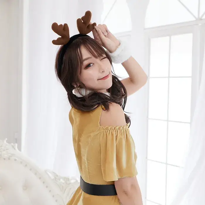 [Shipitan] Lace Reindeer with Bust Zip Shoulder Opening