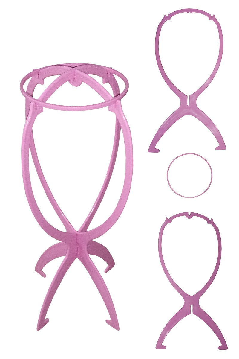 Wig stand pink