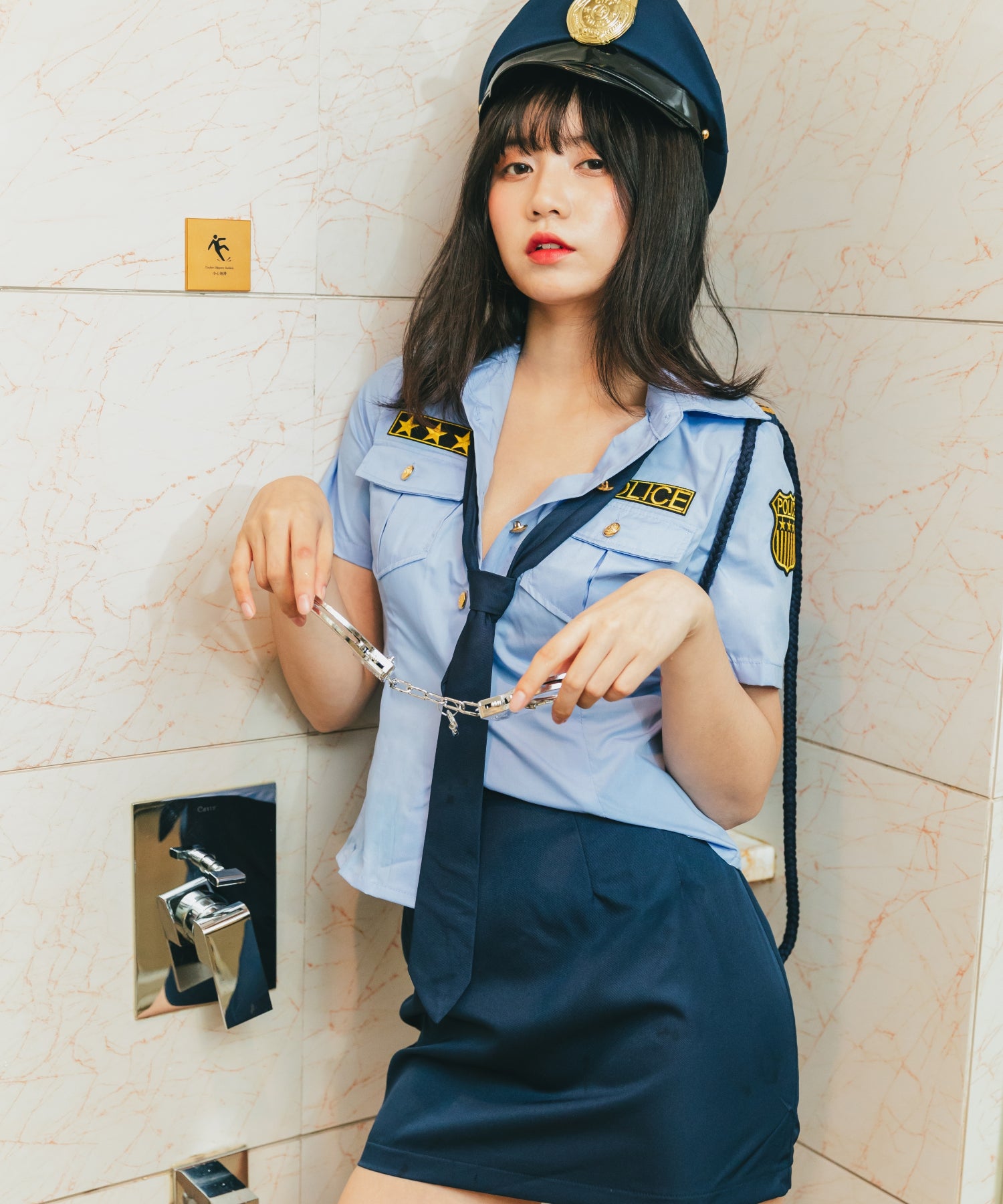 手錠付き定番サックスカラーポリス6点セット