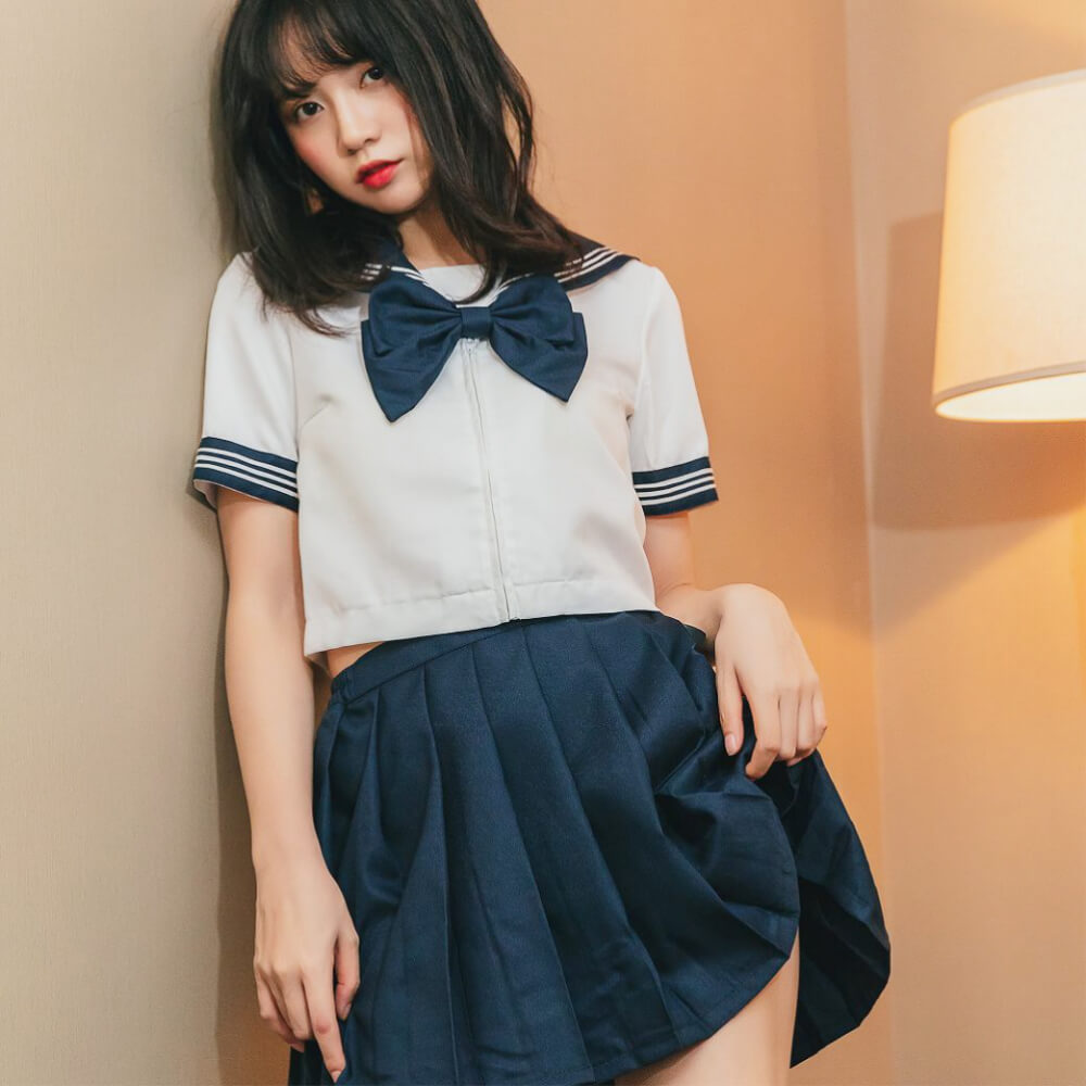 Sailor school uniform navy x white