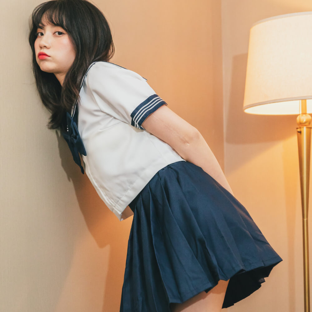 Sailor school uniform navy x white