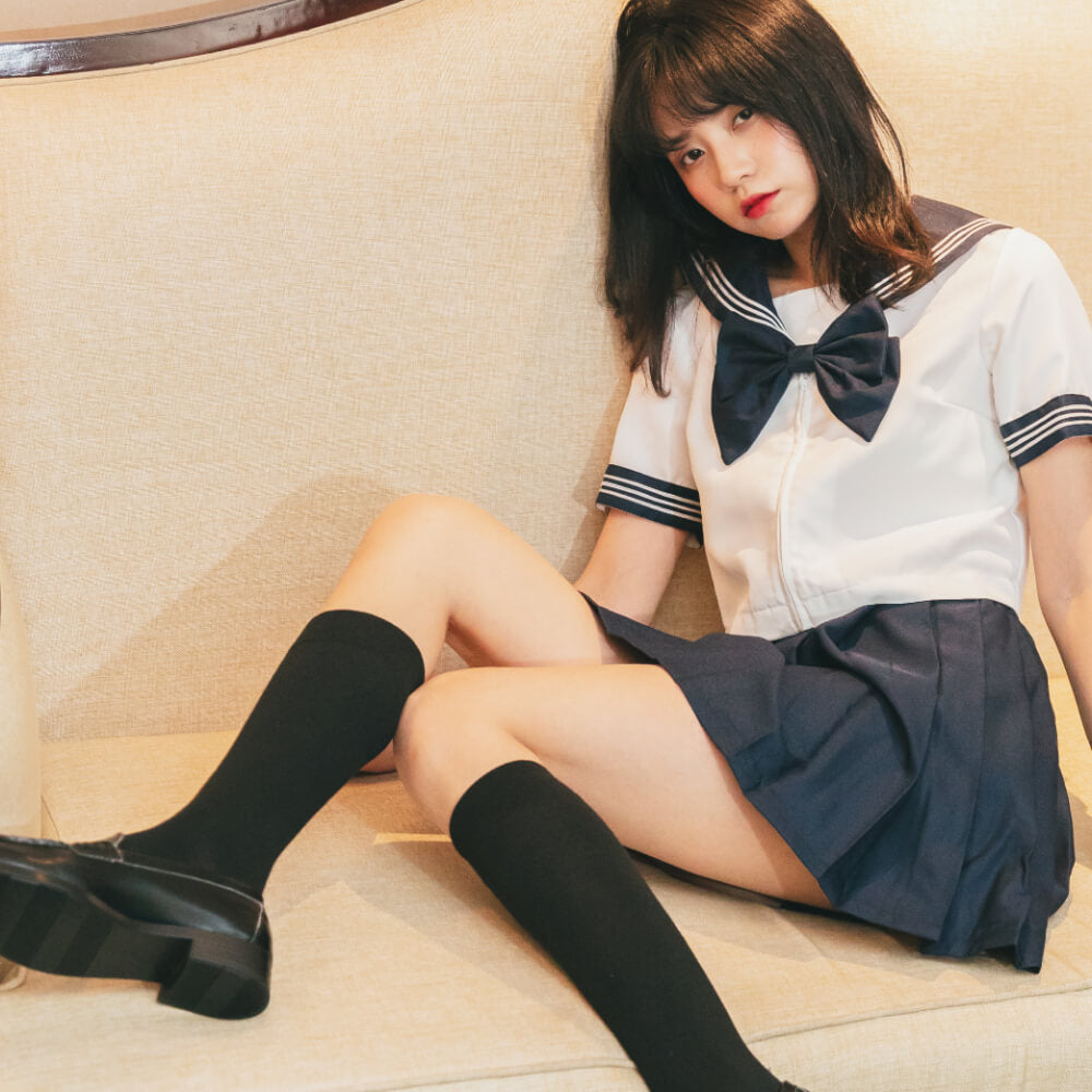 Sailor school uniform navy x white