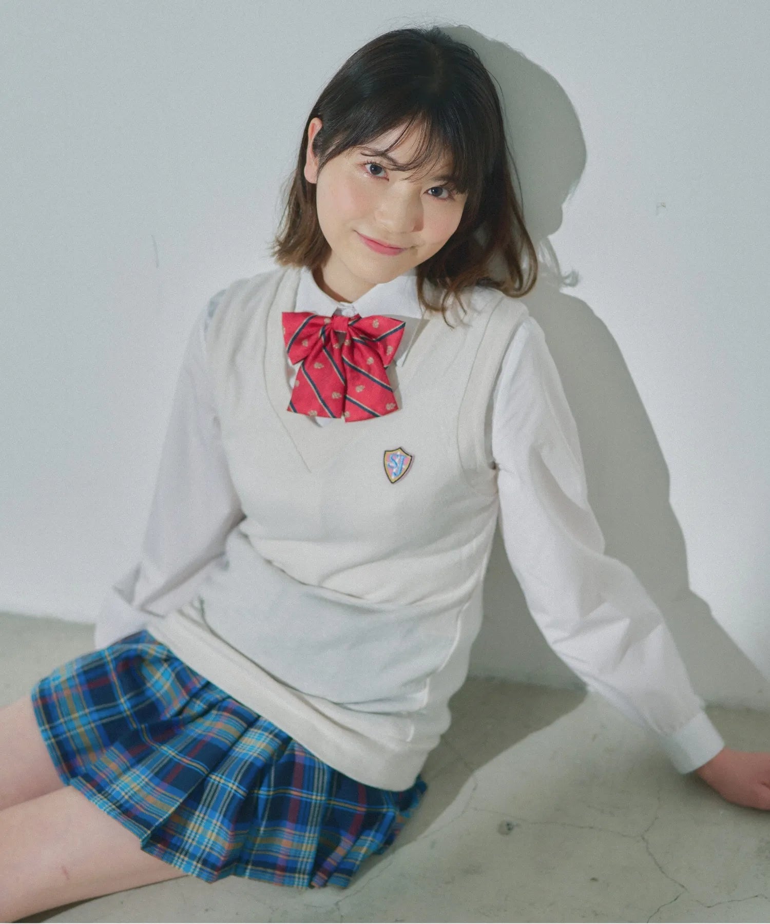 ワッペンつきニットベスト制服セット