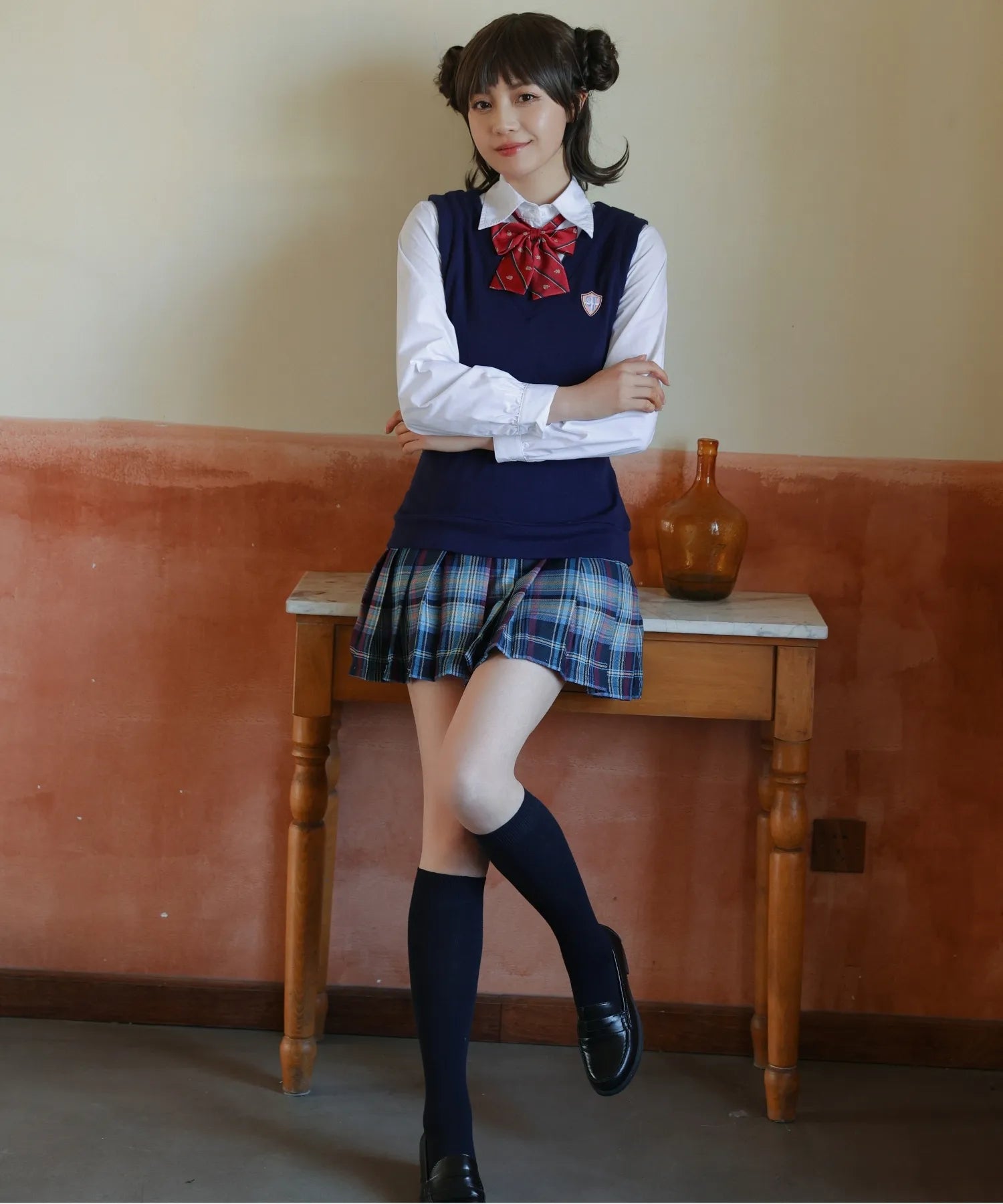 ワッペンつきニットベスト制服セット