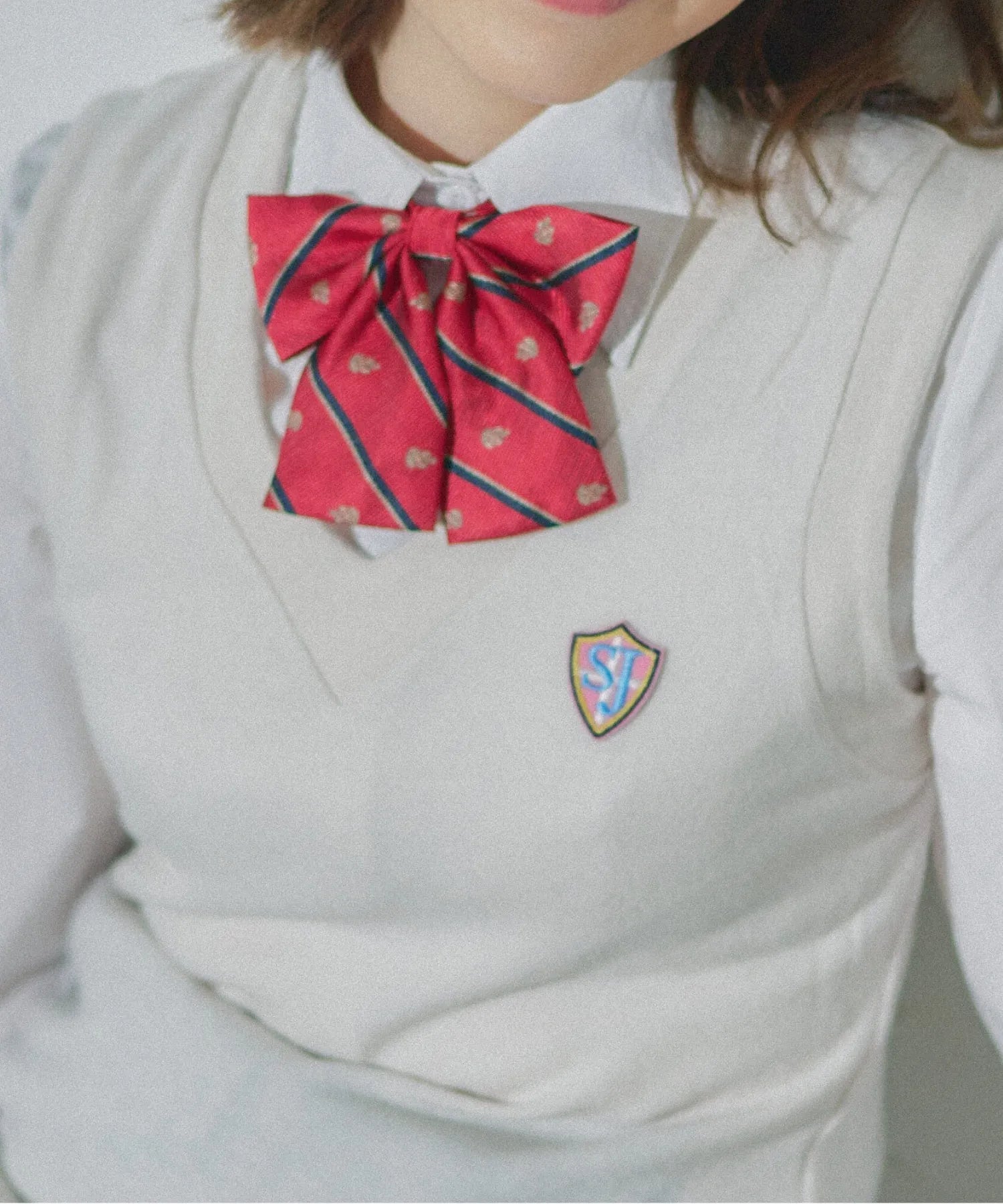 ワッペンつきニットベスト制服セット