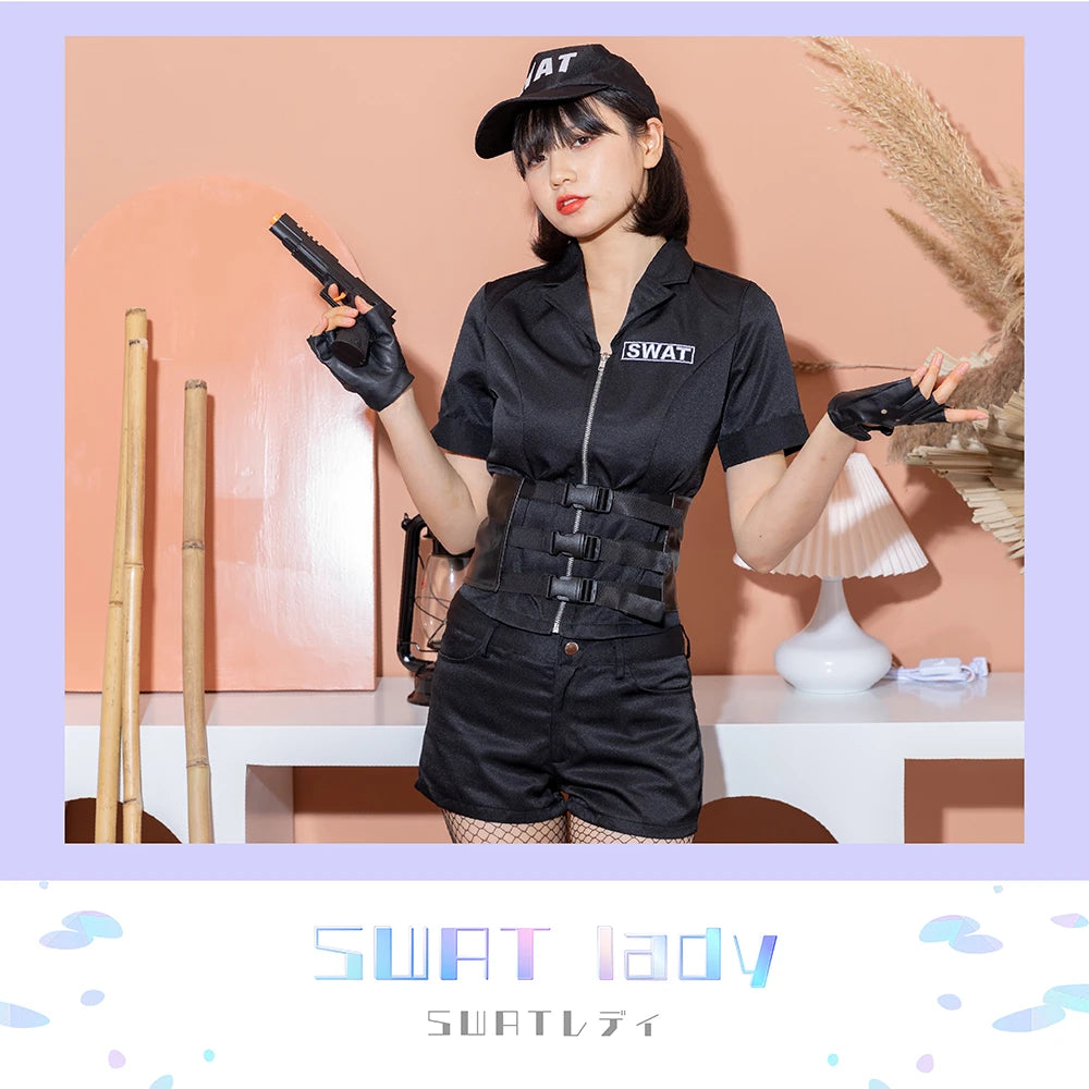 Authentic set of 7 SWAT costumes
