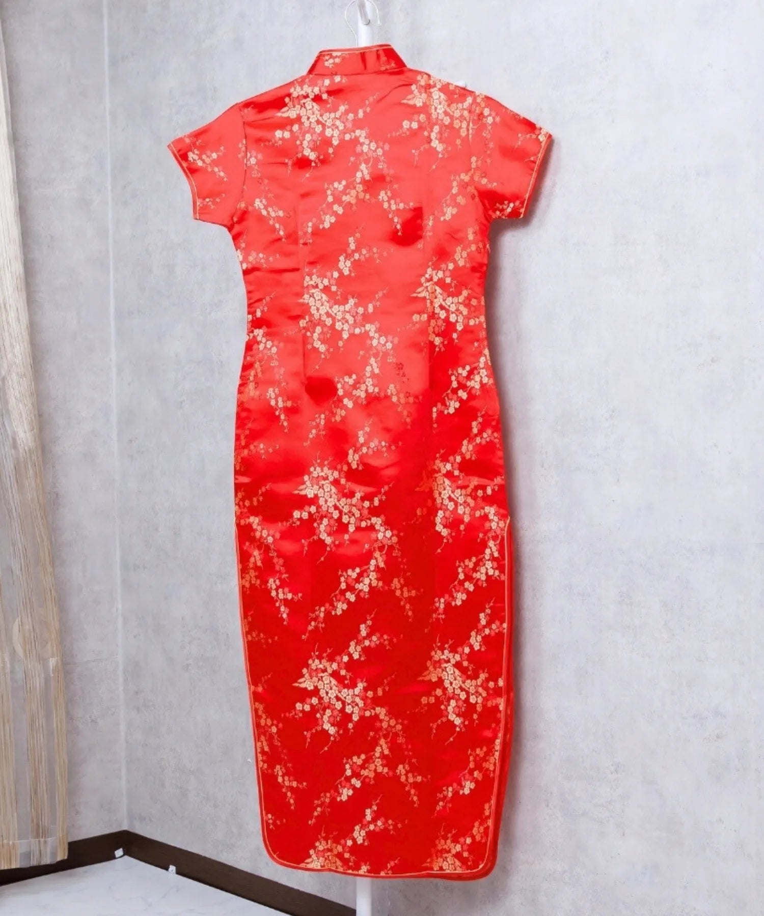 Plum Pattern China Dress -Mini Length Long Length-