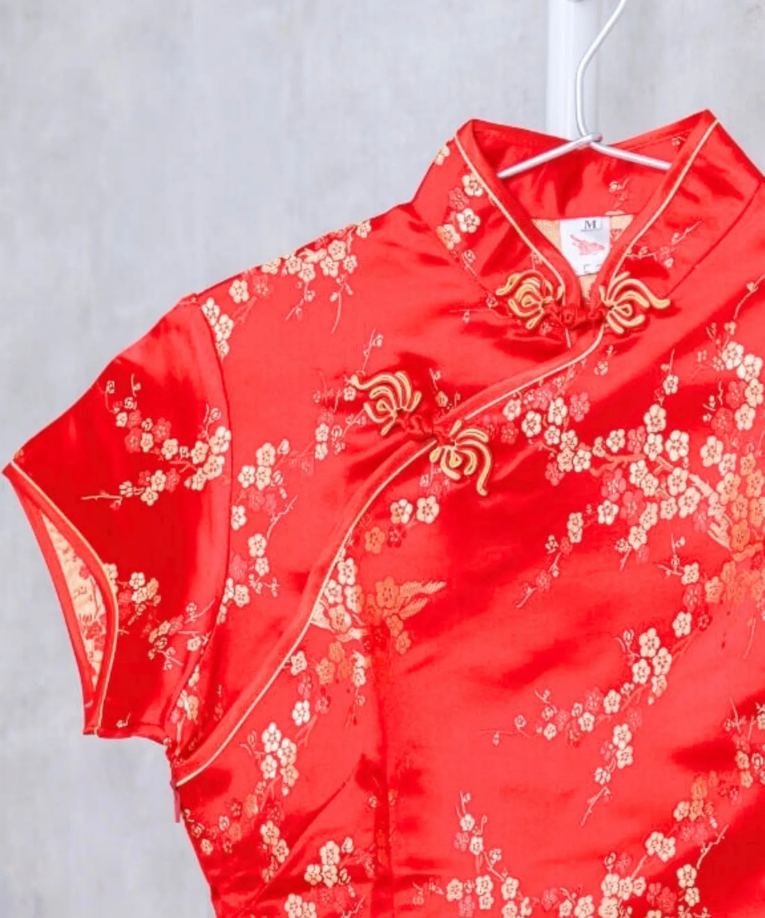 Plum Pattern China Dress -Mini Length Long Length-