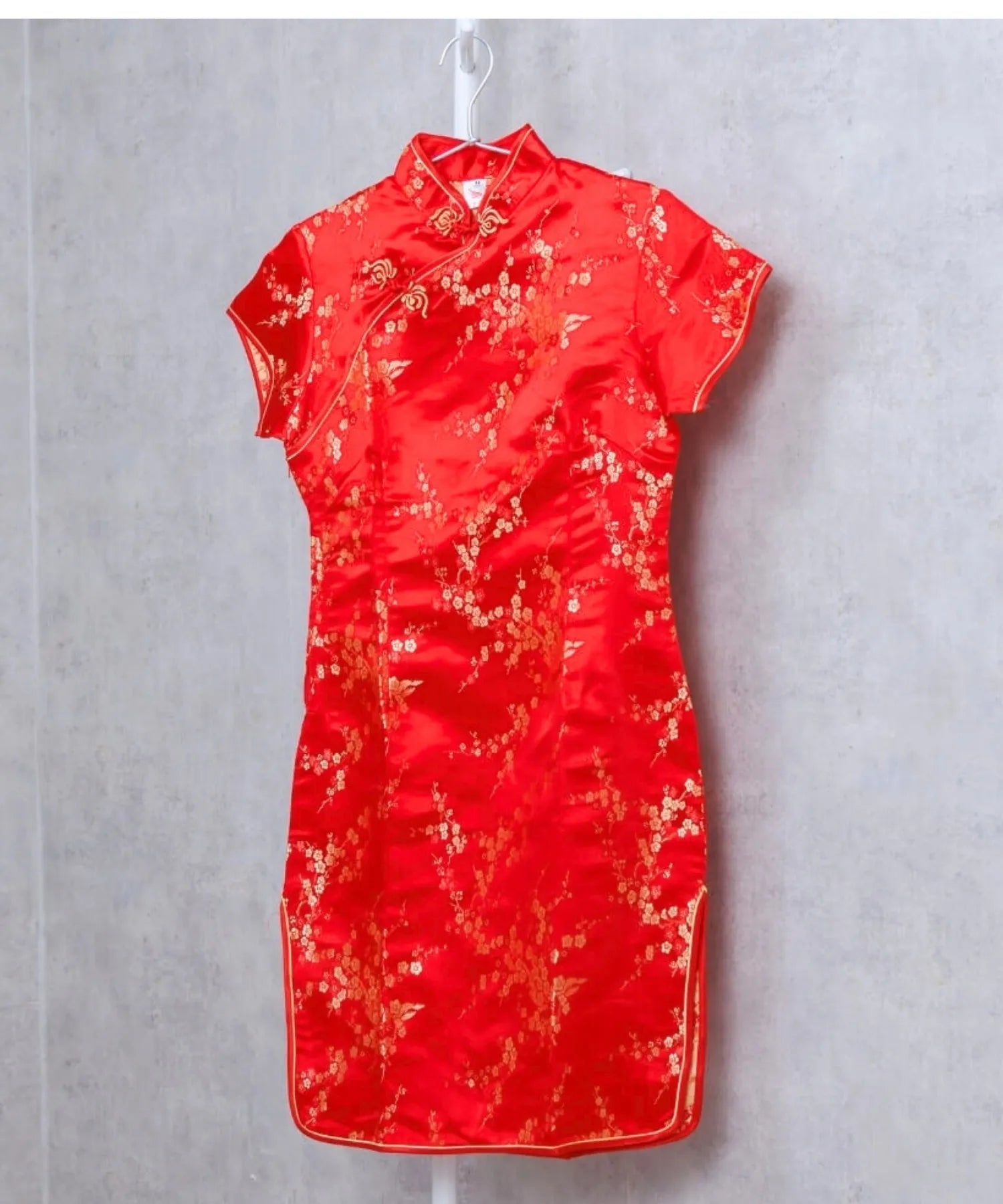 Plum Pattern China Dress -Mini Length Long Length-