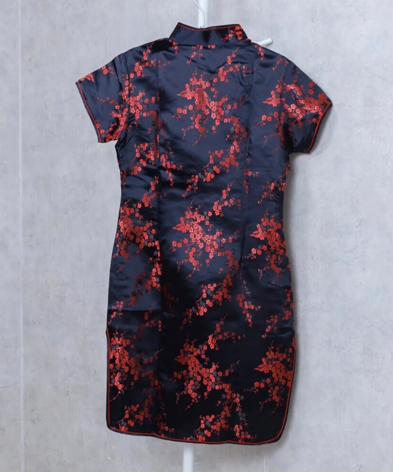 Plum Pattern China Dress -Mini Length Long Length-