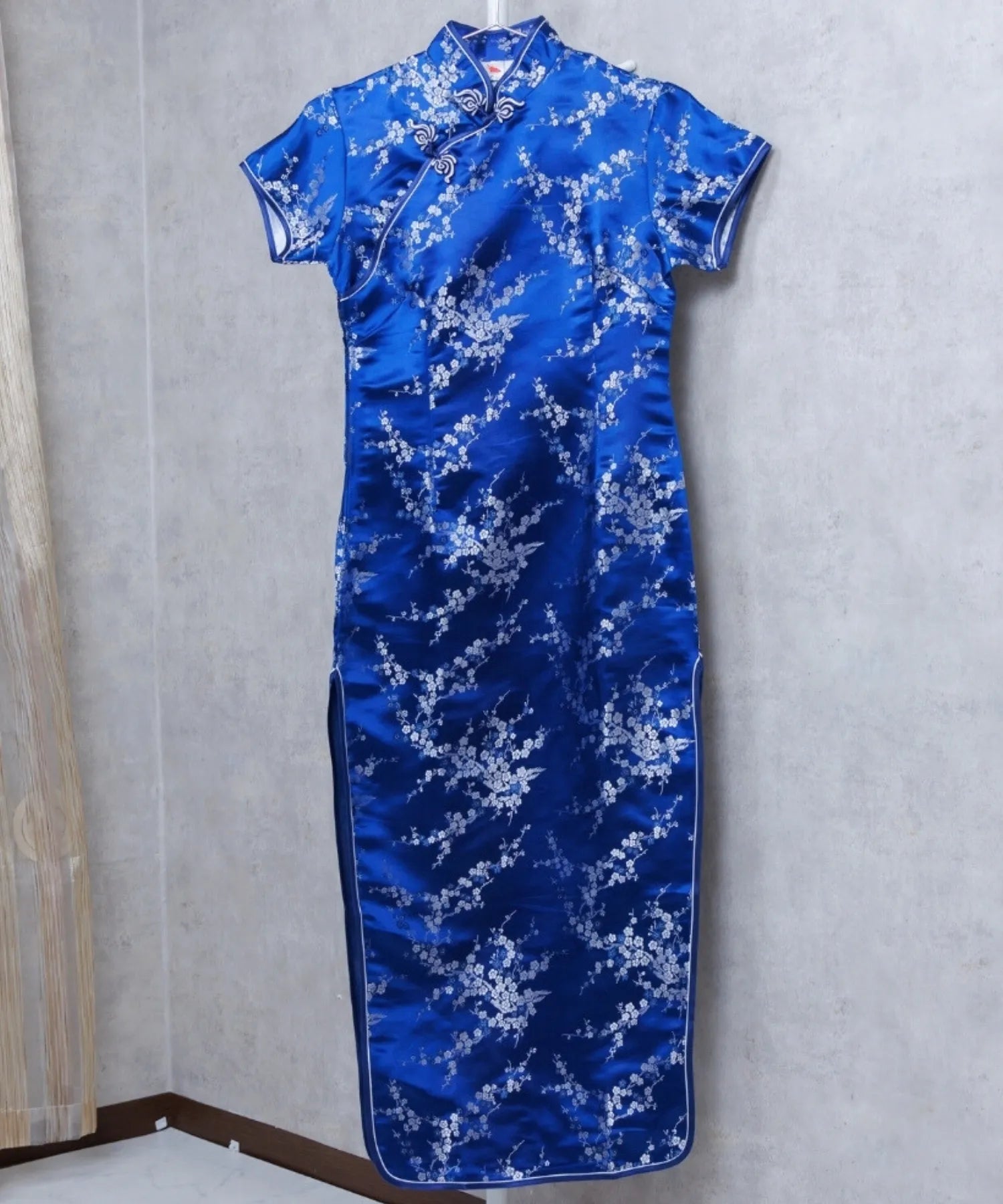 Plum Pattern China Dress -Mini Length Long Length-
